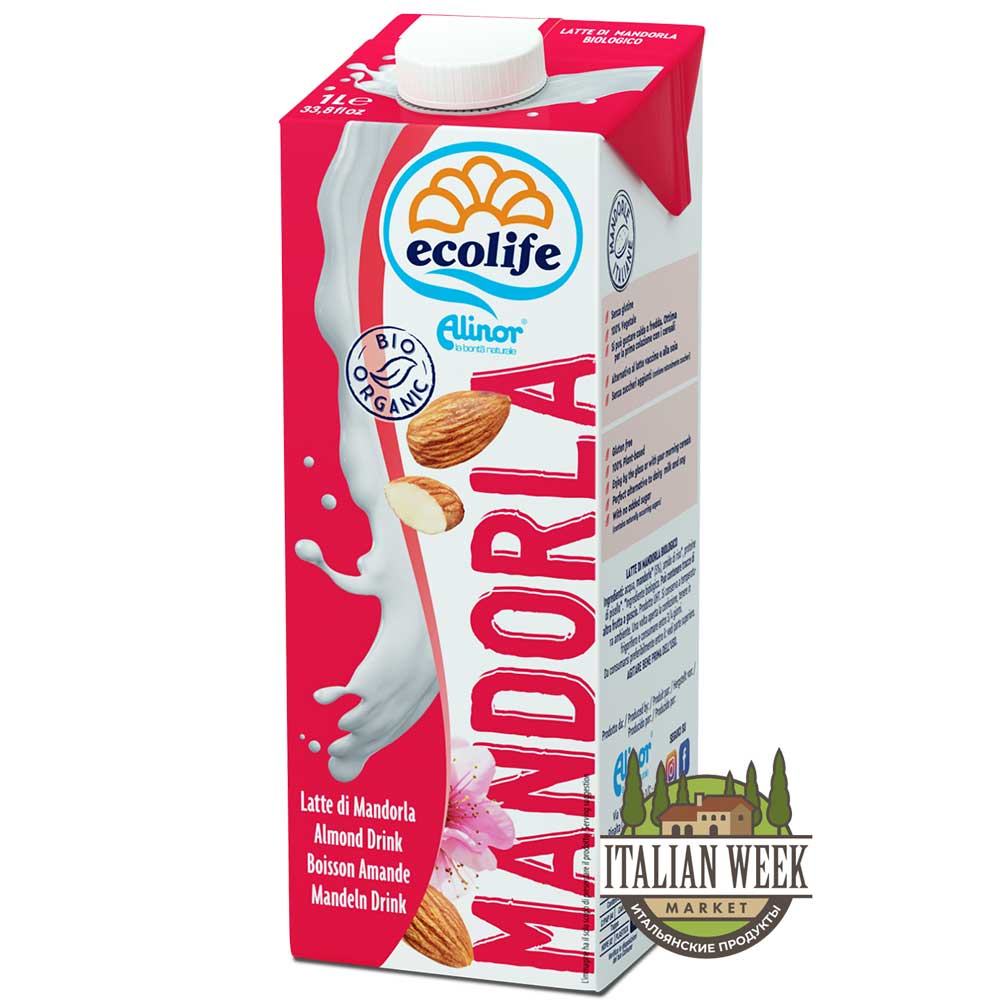 Молоко миндальное БИО ECOLIFE, ALINOR, 1 л