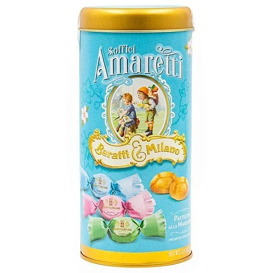 Печенье Амаретти 4604, BARATTI&MILANO, 145 г (жест/туба)