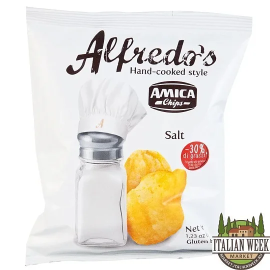 Чипсы с солью Alfredo 35 г, Amica