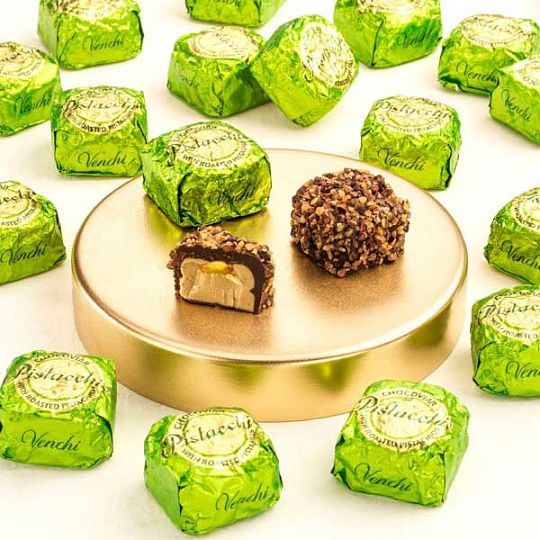 Конфеты шоколадные с фисташковой начинкой CHOCOVIAR SELECTION, VENCHI, весовые