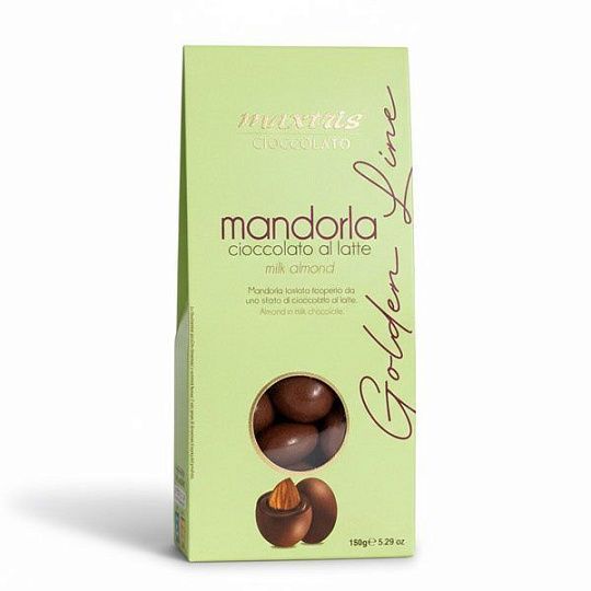 Миндаль в молочном шоколаде, Maxtris, Golden Line, 150 г