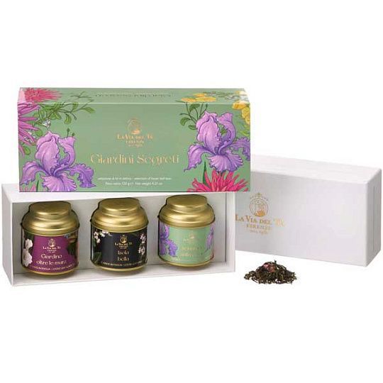 Набор трех видов чая GIARDINI SEGRETI, LA VIA DEL TE, 120 г (ж/б в подарочной коробке)