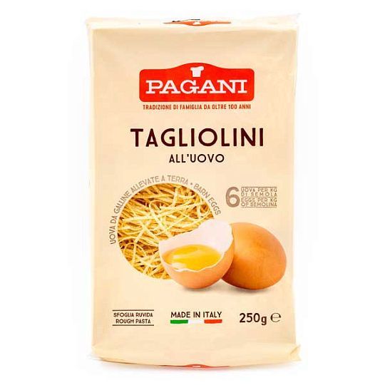 Тальолини яичные PAGANI, 250 г (карт/кор)