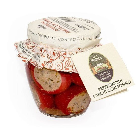 Перчики острые фаршированный тунцом, Sant'Agata, 180 г