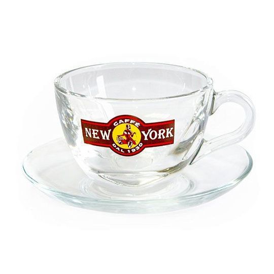 Чашка с блюдцем для каппуччино Caffe New York