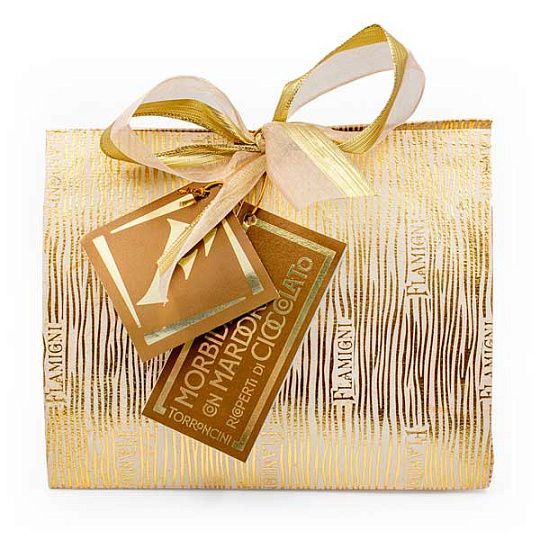 Торрончини (нуга) мягкие в шоколаде ассорти Flamigni, 180 г (сумочка)
