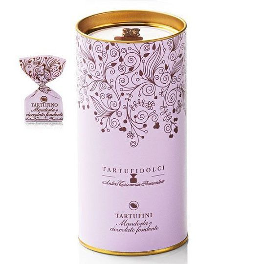 Конфеты Трюфель из миндаля и темного шоколада TARTUFIDOLCI, ANTICA TORRONERIA PIEMONTESE, 160 г (туба)