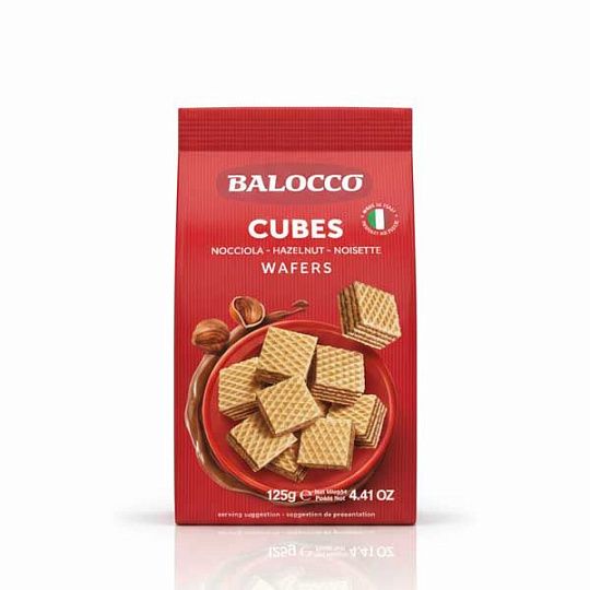 Вафли с ореховым кремом мини-кубики Balocco, 125 г