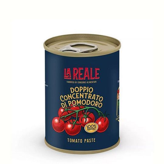 Томатная паста концентрированная 28/30% LA REALE, La Fiammante, 140 г (ж/б)