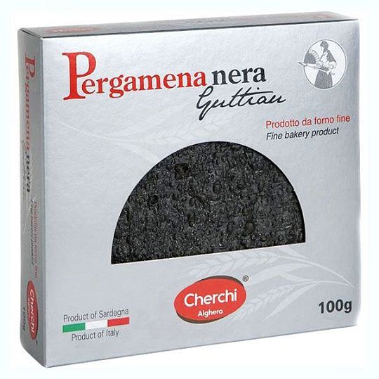 Хлебцы сардинские черные Pergamena nera Guttiau, CHERCHI, 100 г (кар/кор)