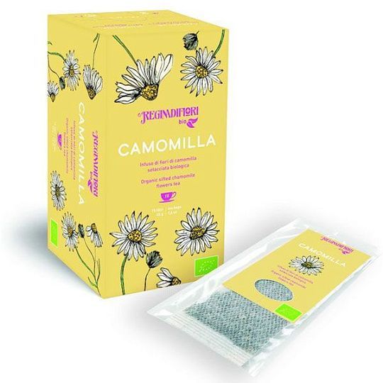 Чай травяной из ромашки BIO Camomilla, 15 пакетиков, REGINADIFIORI, 45 г (карт/кор)